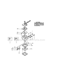 Carburetor Diagram and Parts List for 944411420  Craftsman Chainsaw