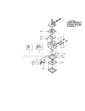 Carburetor Diagram and Parts List for 944411421  Craftsman Chainsaw