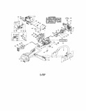 Chassis / Bar / Handle Diagram and Parts List for 944411422  Craftsman Chainsaw