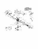 Shield / Cylinder / Crankshaft Diagram and Parts List for 944414420  Craftsman Chainsaw