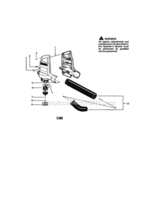 Page A Diagram and Parts List for 944511702  Craftsman Leaf Blower / Vacuum