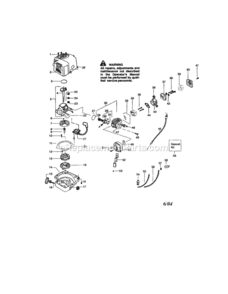 Page A Diagram and Parts List for 944512321  Craftsman Hedge Trimmer