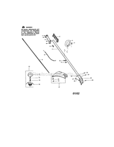 Page A Diagram and Parts List for 944512550  Craftsman Trimmer