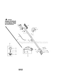 Page A Diagram and Parts List for 944512552  Craftsman Trimmer