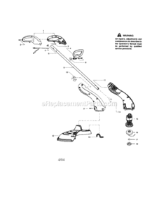 Page A Diagram and Parts List for 944514110  Craftsman Trimmer