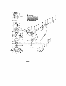 Page A Diagram and Parts List for 944514321  Craftsman Hedge Trimmer