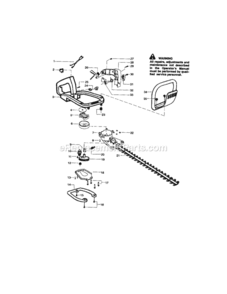 Page B Diagram and Parts List for 944514323  Craftsman Hedge Trimmer