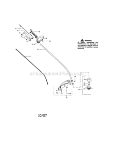 Page A Diagram and Parts List for 944516360  Craftsman Trimmer