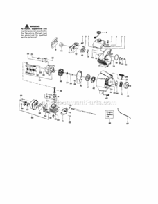 Page B Diagram and Parts List for 944516570  Craftsman Trimmer