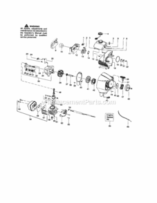 Page B Diagram and Parts List for 944516571  Craftsman Trimmer