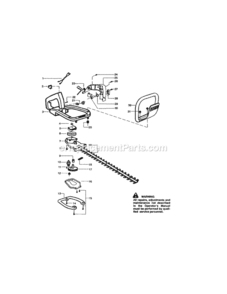 Page B Diagram and Parts List for 944518323  Craftsman Hedge Trimmer