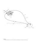 Lever / Cable Rotator Diagram and Parts List for 944528117  Craftsman Snow Blower