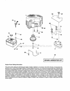Page D Diagram and Parts List for 944603620  Craftsman Lawn Tractor