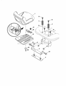 Page F Diagram and Parts List for 944603620  Craftsman Lawn Tractor
