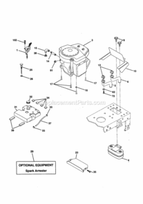 Page H Diagram and Parts List for 944609810  Craftsman Lawn Tractor