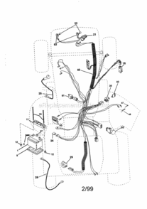 Part Location Diagram of 166178 Craftsman Ignition Harness