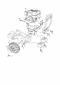 Page C Diagram and Parts List for 944627592  Craftsman Tiller