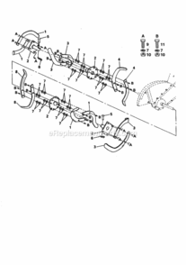 Page F Diagram and Parts List for 944627592  Craftsman Tiller