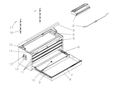 Part Location Diagram of 17659-EGE Craftsman Lock bar p