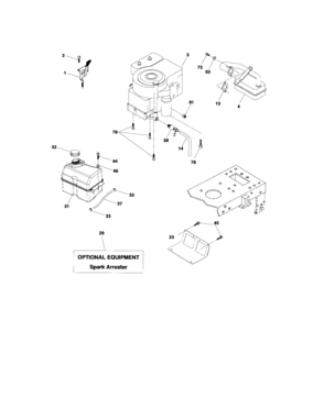 Engine Diagram and Parts List for 917276823  Craftsman Lawn Tractor