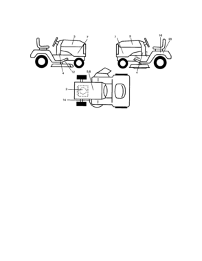 Decals Diagram and Parts List for 917287013  Craftsman Lawn Tractor