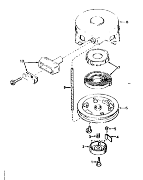 Rewind Starter Diagram and Parts List for 143576182  Craftsman Engine
