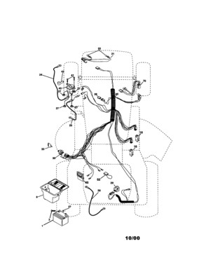 Electrical Diagram and Parts List for 917270730  Craftsman Lawn Tractor