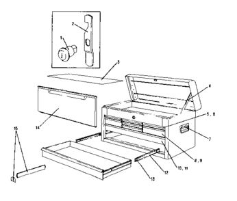 Unit Parts Diagram and Parts List for 706652370  Craftsman Tool Stand & Cart