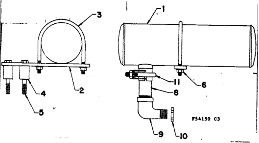 Muffler Assembly Diagram and Parts List for 58054150  Craftsman Engine