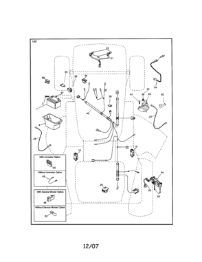 Electrical Diagram and Parts List for 917286070  Craftsman Lawn Tractor