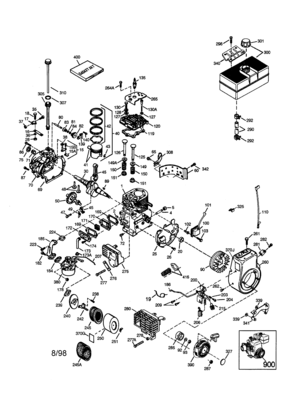 Engine 143.999003 Diagram and Parts List for 143999003  Craftsman Engine