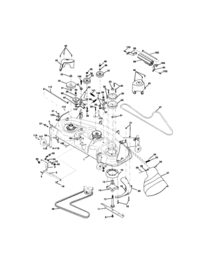 Mower Deck Diagram and Parts List for 917273610  Craftsman Lawn Tractor