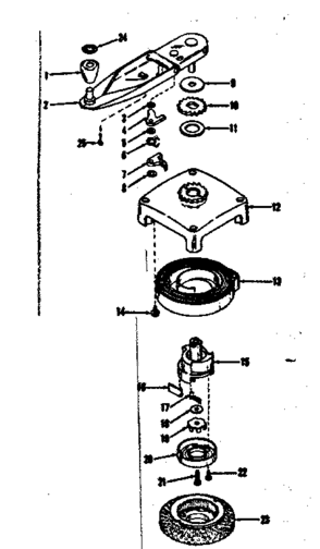 Self Starter No.30135 Diagram and Parts List for 143102120  Craftsman Engine