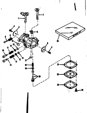 Carburetor No.30119 (power Products) Diagram and Parts List for 143102100  Craftsman Engine