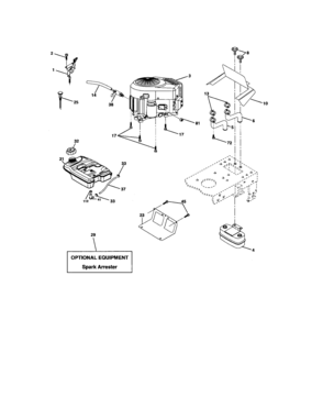 Engine Diagram and Parts List for 917275703  Craftsman Lawn Tractor