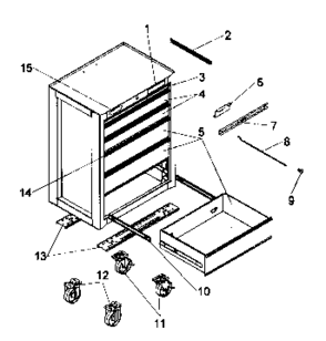 Chest Diagram and Parts List for 706655290  Craftsman Tool Stand & Cart