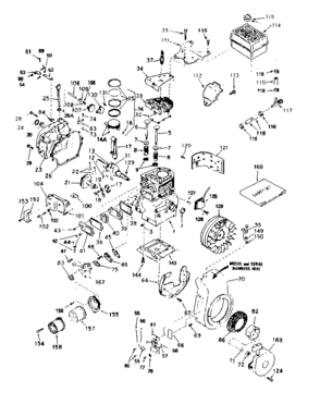 Solid State Ignition Diagram and Parts List for 143756052  Craftsman Engine