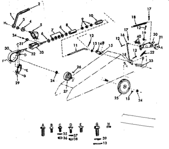 Brake And Clutch Diagram and Parts List for 91725874  Craftsman Lawn Tractor