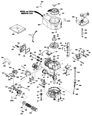 Replacement Parts Diagram and Parts List for 143434382  Craftsman Engine