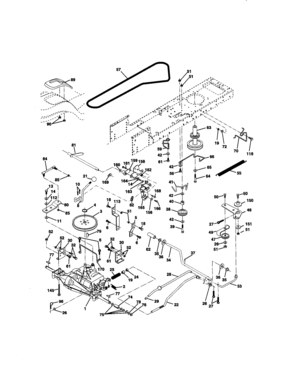 Ground Drive Diagram and Parts List for 917271014  Craftsman Lawn Tractor