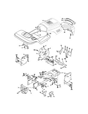 Chassis And Enclosures Diagram and Parts List for 917271632  Craftsman Lawn Tractor