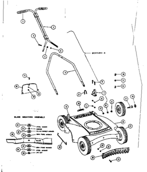 Replacement Parts Diagram and Parts List for 13181221  Craftsman Lawn Mower