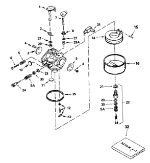 Replacement Parts Diagram and Parts List for 143416042  Craftsman Engine