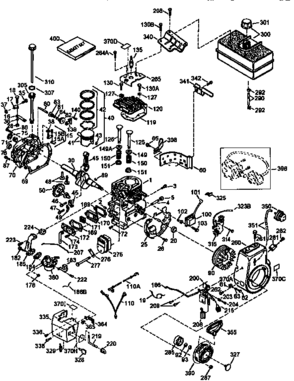 Engine 143.979001 (71,143) Diagram and Parts List for 143979001  Craftsman Engine