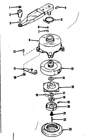 Rachet Self Starter No. 30067 Diagram and Parts List for 143102140  Craftsman Engine