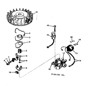 Magneto Diagram and Parts List for 143184182  Craftsman Engine