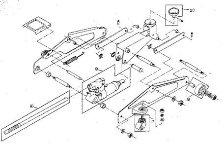Unit Parts Diagram and Parts List for 214125300  Craftsman Jack
