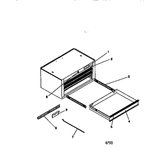 Unit Parts Diagram and Parts List for 706651440  Craftsman Tool Stand & Cart