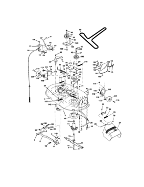 Mower Deck Diagram and Parts List for 917272075  Craftsman Lawn Tractor