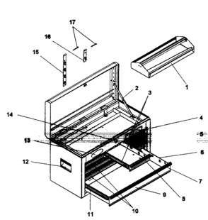 Part Location Diagram of M15265 Craftsman Tool chest drawer slide